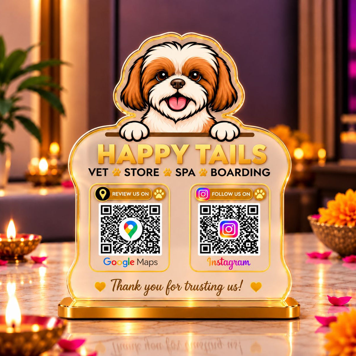 2QR Custom Standee- Pet Clinic Edition