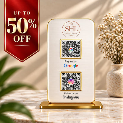 2QR Frosted Standee