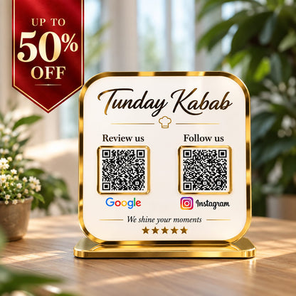 2QR Golden Premium Standee
