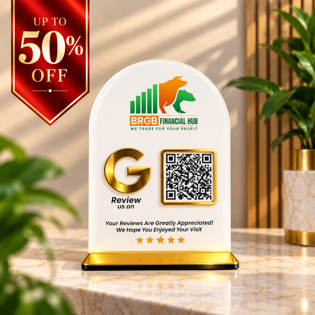 1QR Curved Standee