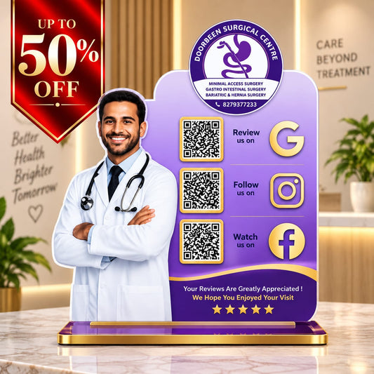 3QR Custom Standee - Surgical Centre