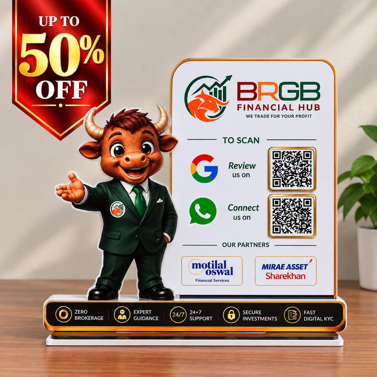 2QR Custom Standee - Finance Edition