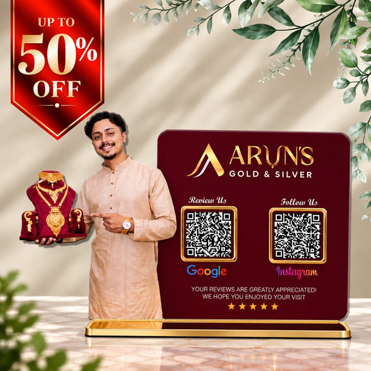 2QR Custom Standee For Jeweller