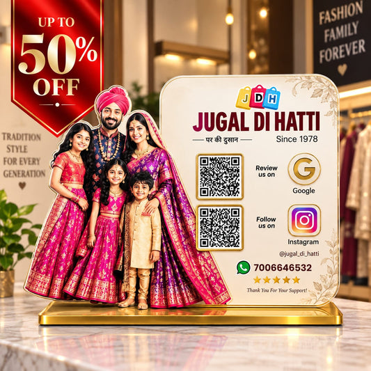 2QR Custom Standee - Cloth Shop