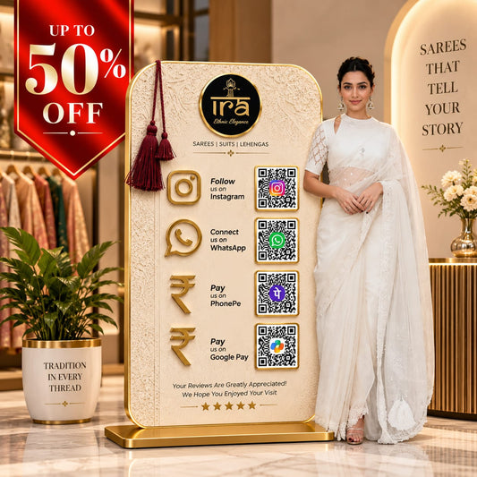 4QR Custom Standee - Saree Shop