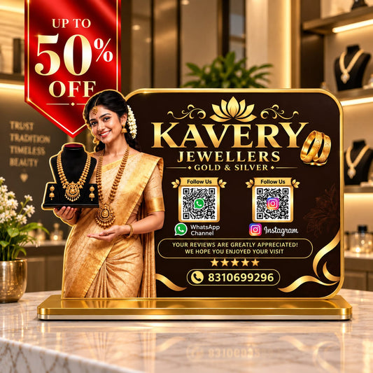 2QR Custom Standee - Jeweller Edition