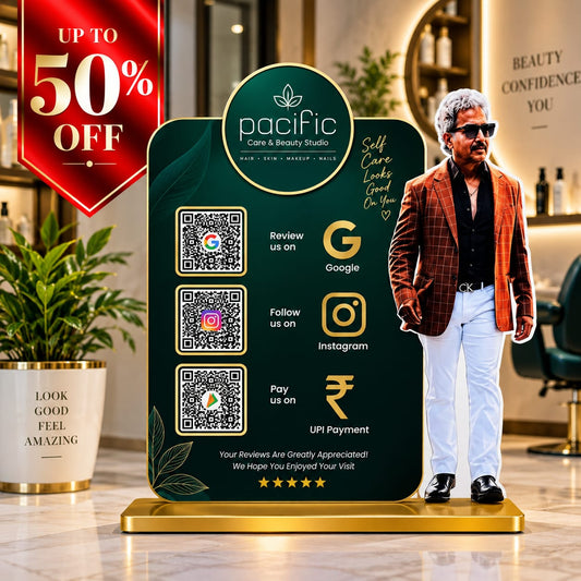 3QR Custom Standee - Beauty Studio
