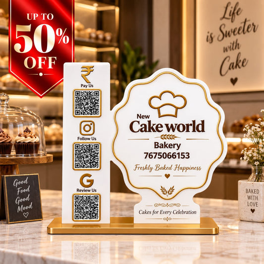 2QR Custom Standee - Bakery Shop