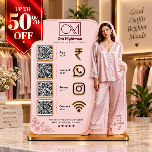 3QR Custom Standee - Clothing edition