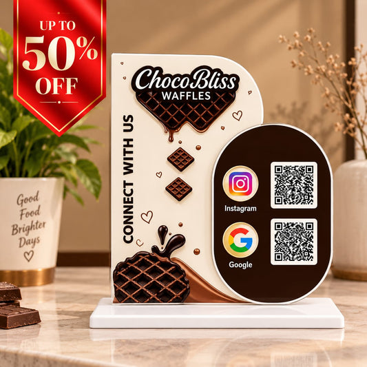 2QR Textured Standee - ChocoBliss Edition