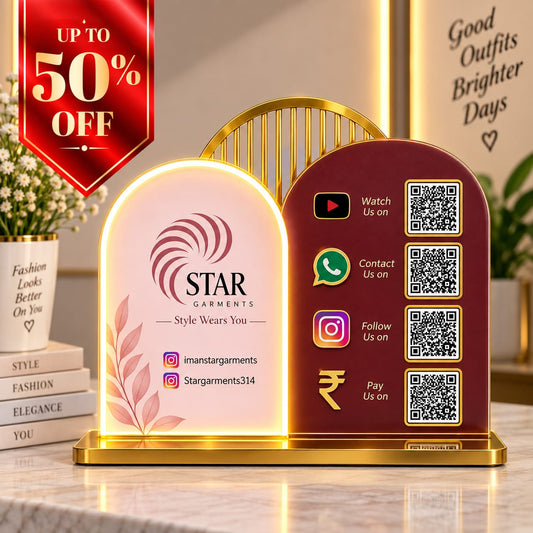 4QR Neon Light Standee