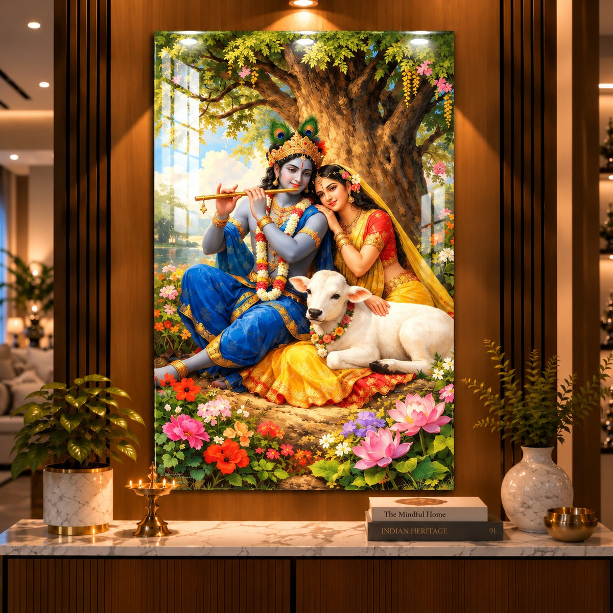 Vrindavan Prem – Radha Krishna Acrylic Wall Art