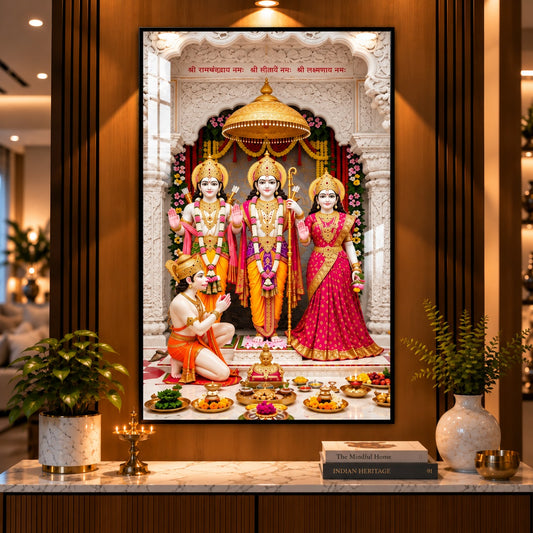 Ram Darbar Devotional Premium Acrylic Wall Art