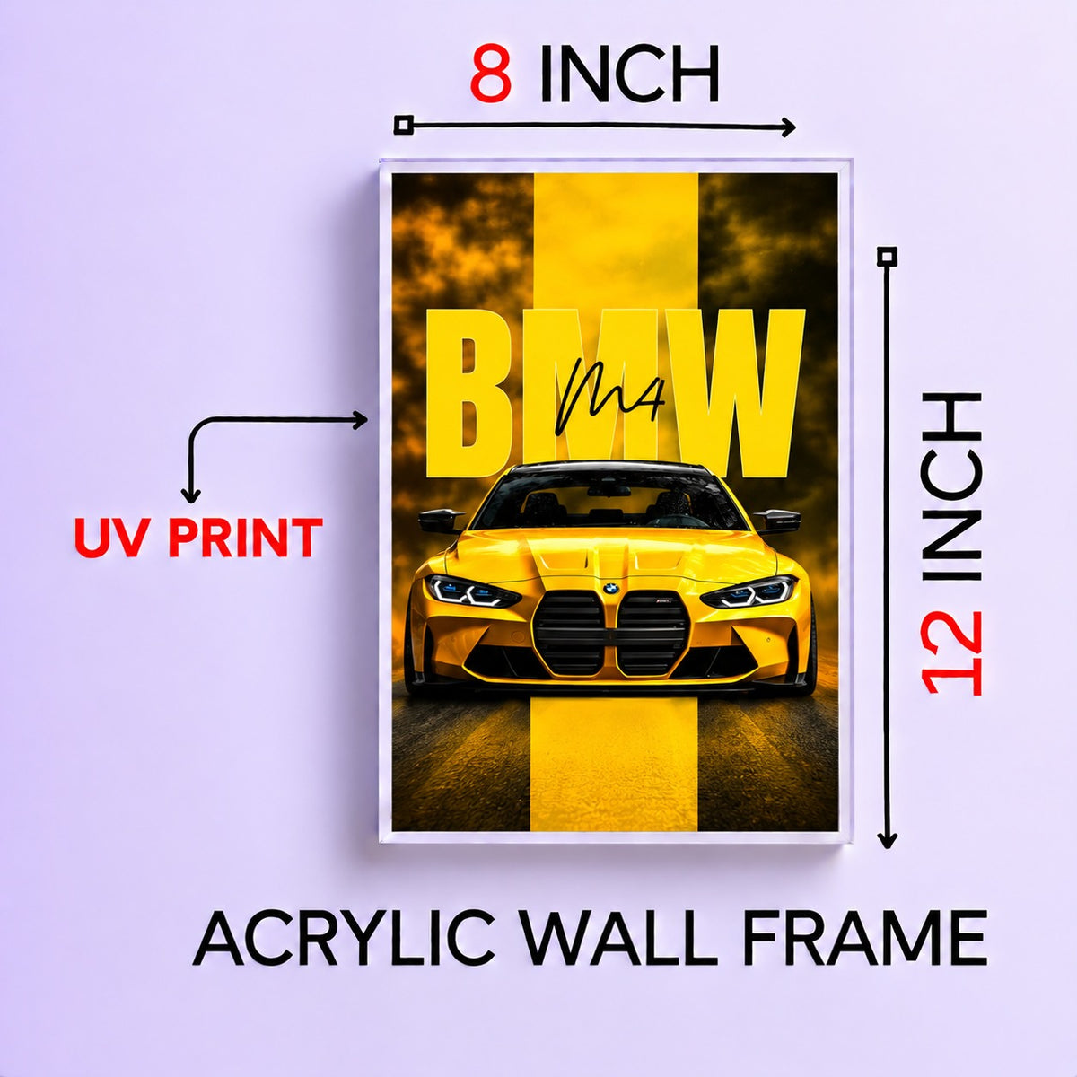 Acrylic Wall Frame | Premium Acrylic Car Wall Frame for Living Room, Bedroom