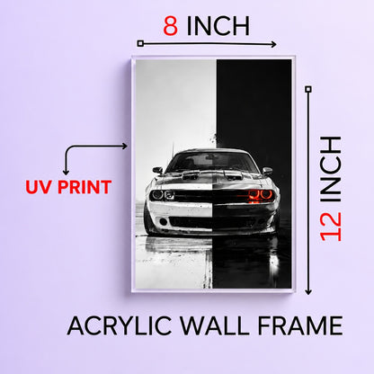 Acrylic Wall Frame | Premium Acrylic Car Wall Frame for Living Room, Bedroom