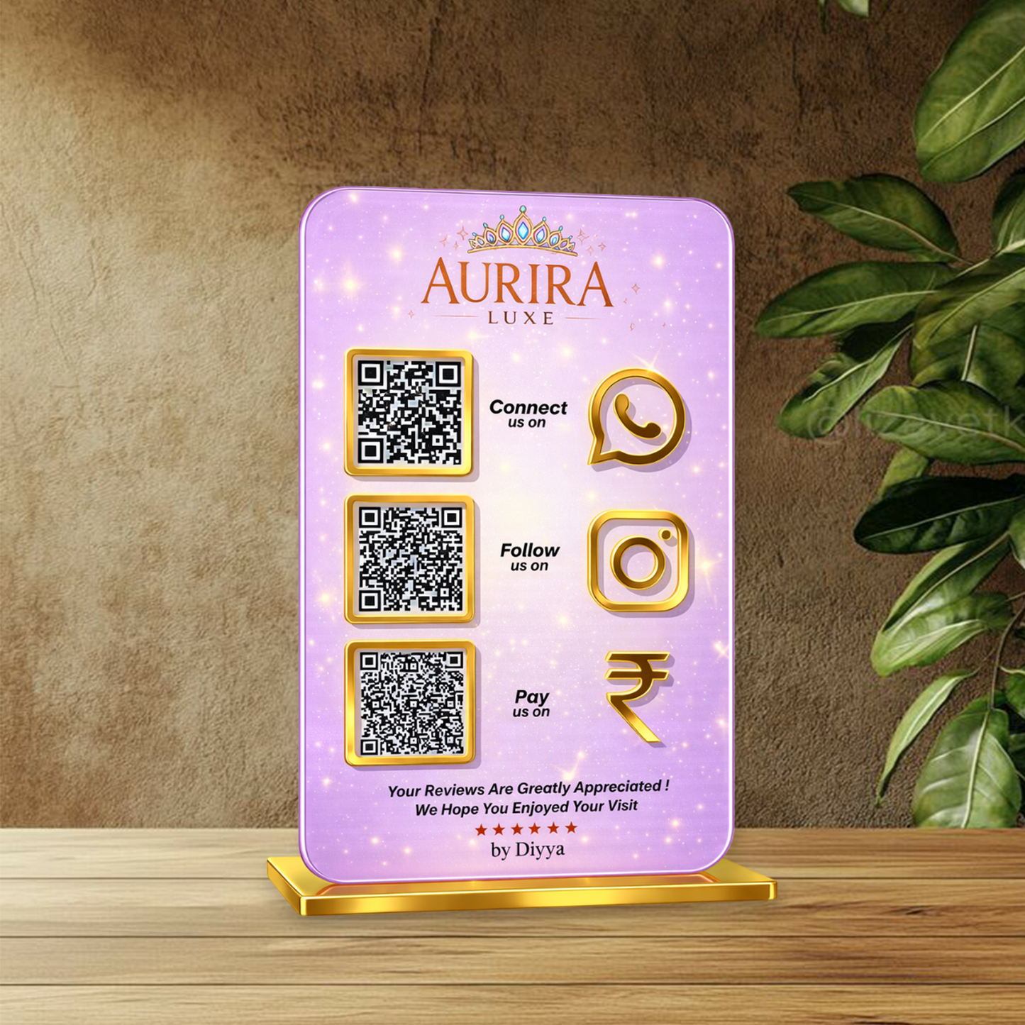3QR Premium Floral Standee
