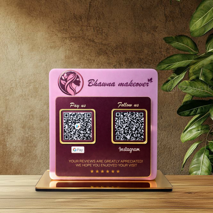 2QR Colured Standee - Square