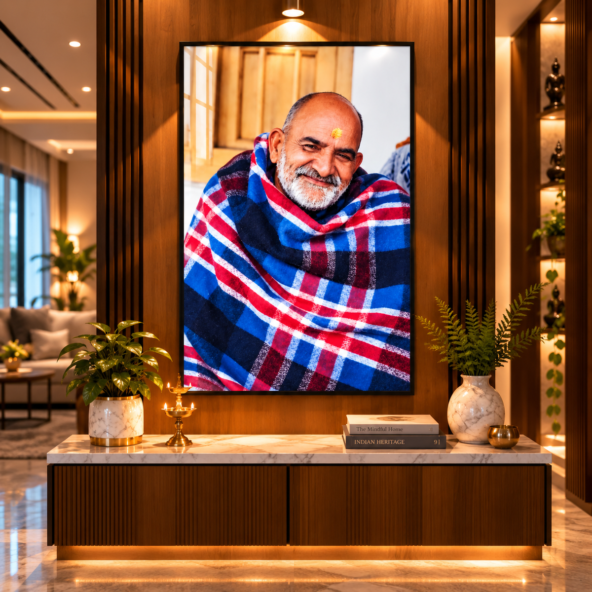 Neemkaroli Baba Premium Acrylic Wall Art