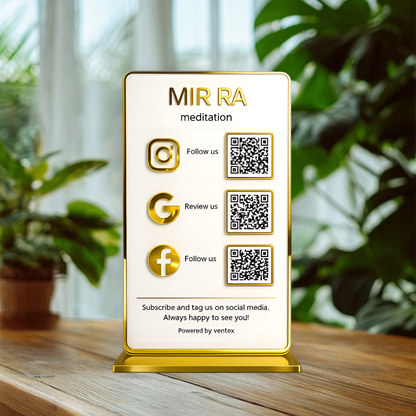 3QR Premium Standee With Golden Border