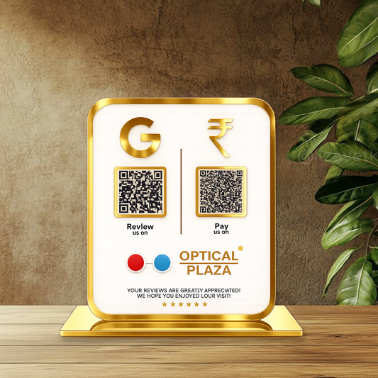 2QR Golden Border Standee