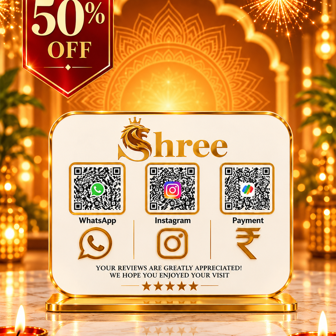3QR Landscape Standee