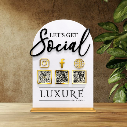 3QR Social Standee - Portrait