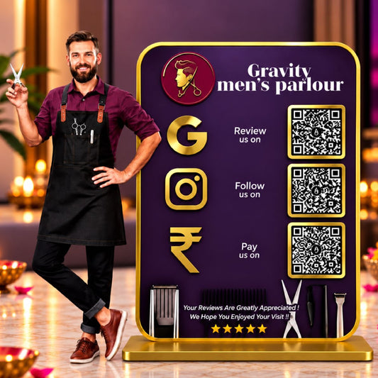 3QR Custom Standee For Saloon