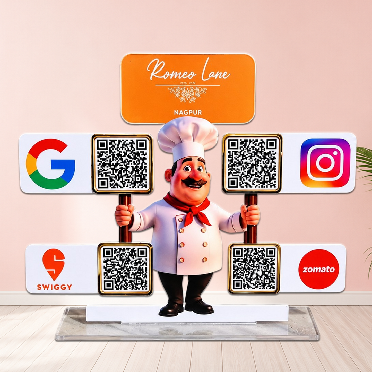 4QR Custom Standee - Chef